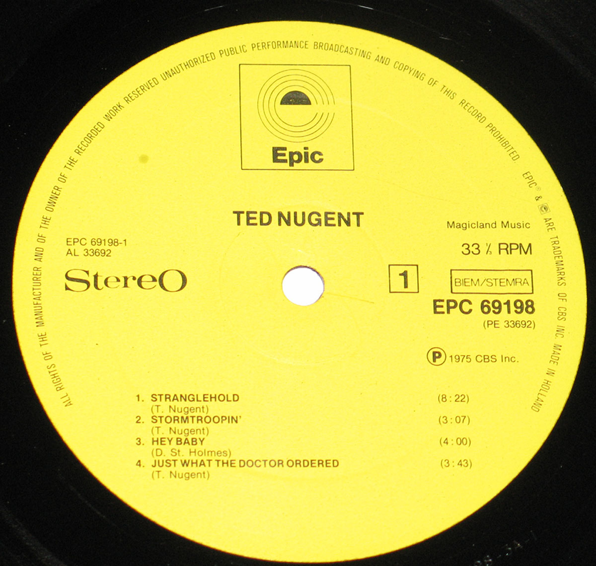 High Resolution Photo #3 TED NUGENT Self-titled 